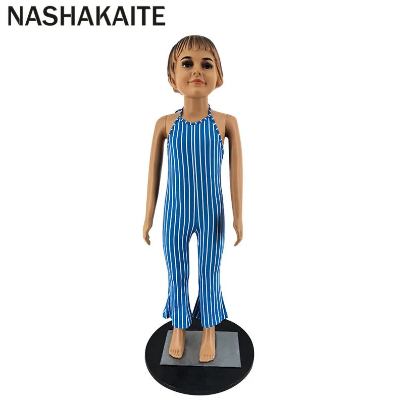 NASHAKAITE Mum And Daughter Clothes Summer Fashion Striped Sexy Sling Jumpsuit Mommy And Me Jumpsuit Family Matching Outfit