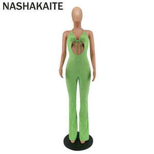 NASHAKAITE Mum And Daughter Clothes Summer Fashion Striped Sexy Sling Jumpsuit Mommy And Me Jumpsuit Family Matching Outfit