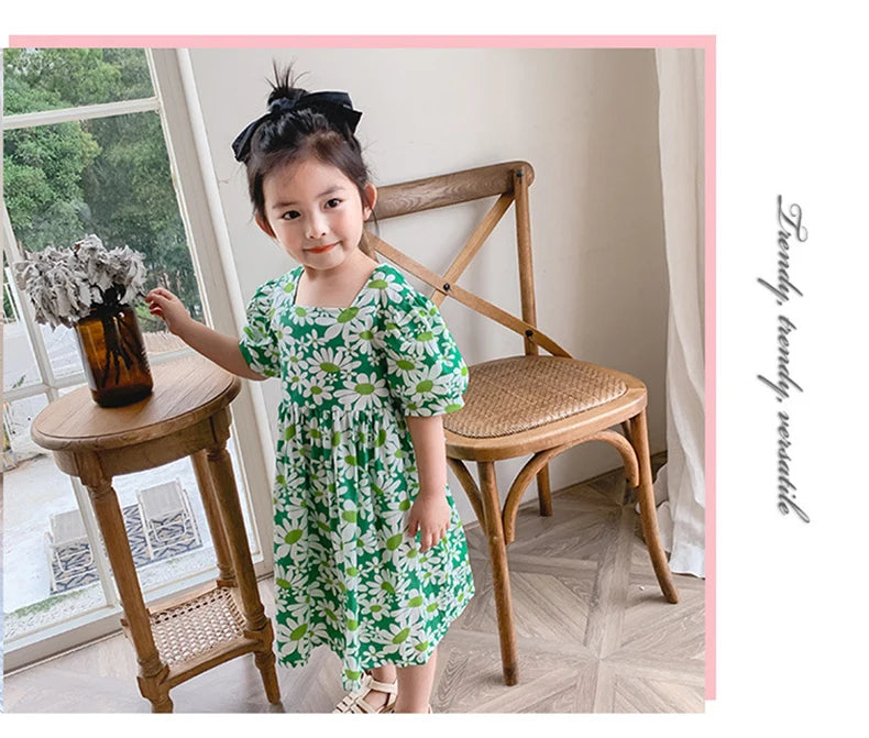 New Fashion Floral Mom And Daughter Dress Cute Family Matching Party Parent-Child Outfits Carnival Mother Kids Clothes