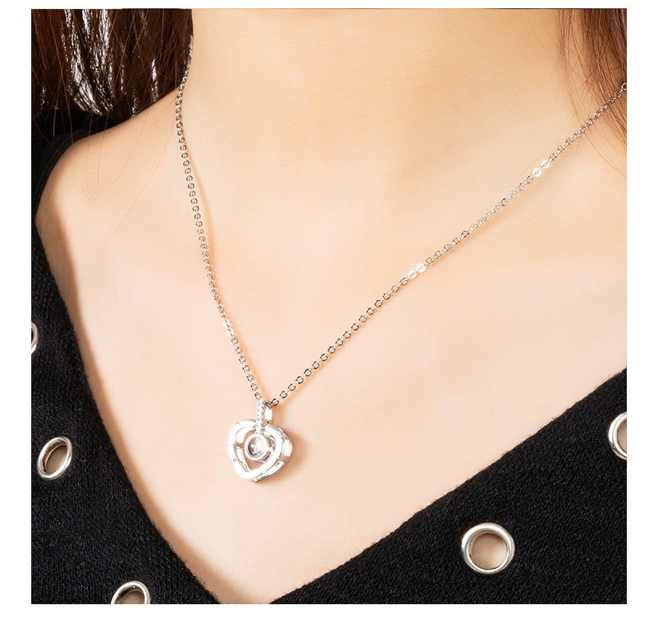 Heart Shape Letter Necklace