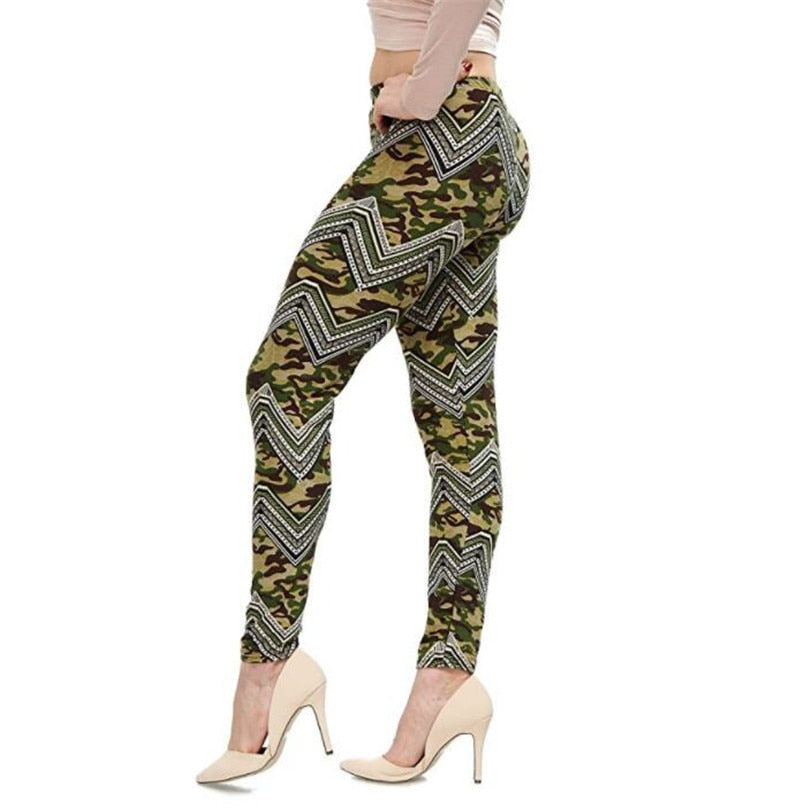 camuflagem impressão elasticidade leggings