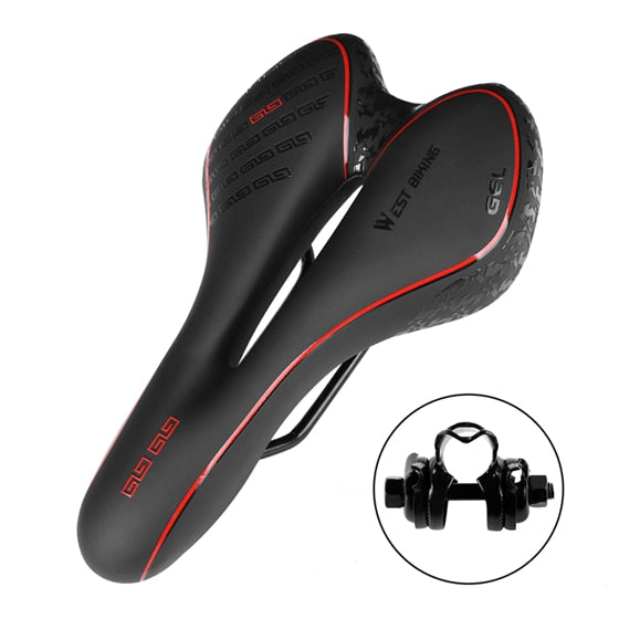 Shock Absorbing Hollow Bicycle Saddle