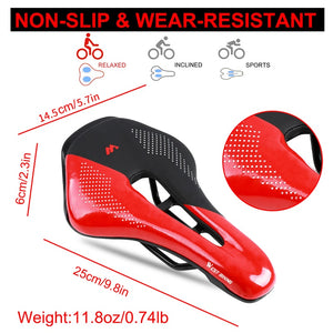 Shock Absorbing Hollow Bicycle Saddle