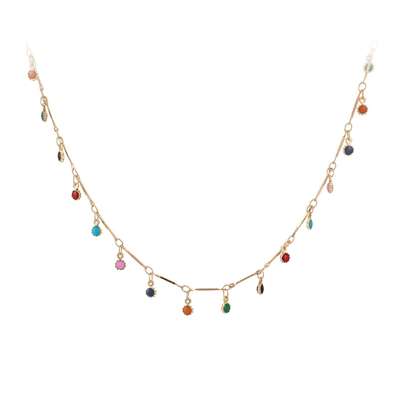 Charming Colorful Stone Chain