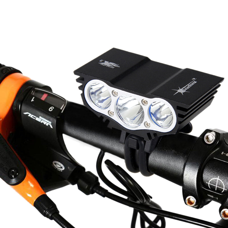 waterproof bike light 3xt6 led front bicycle headlightsafety night cyc