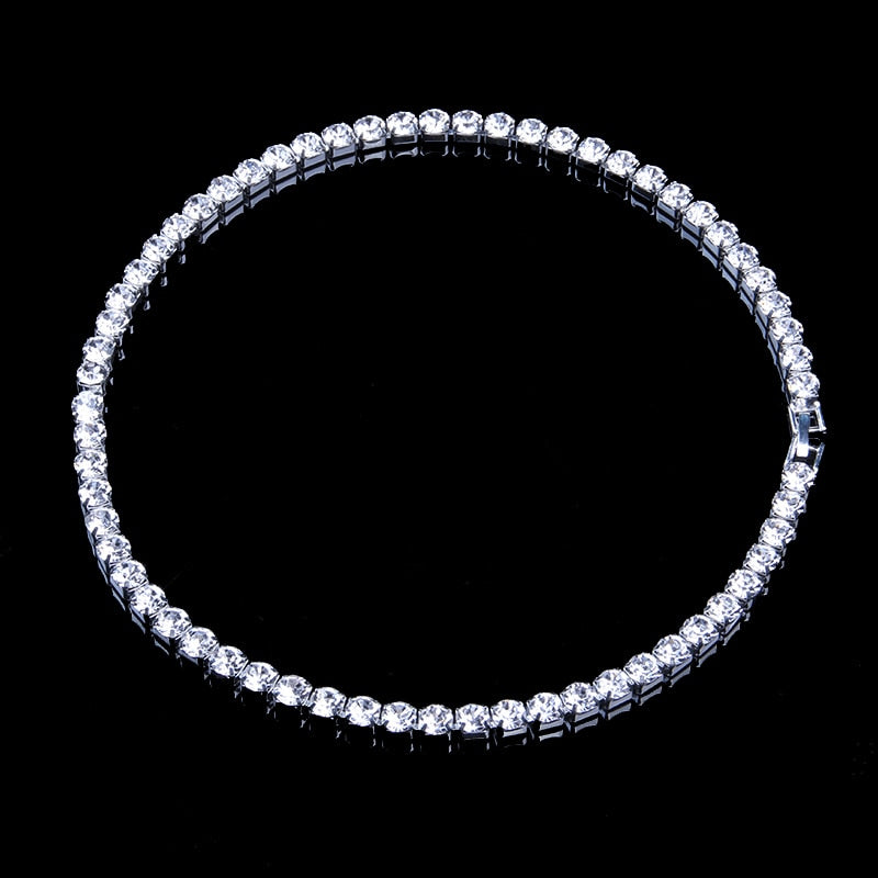 Tennis Necklaces Cubic Zirconia Womens