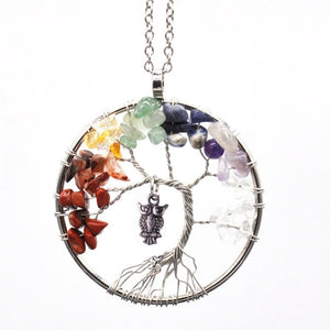 7 Chakra Quartz Natural Stone Tree