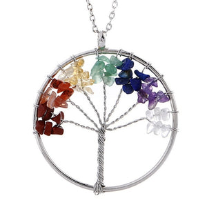 7 Chakra Quartz Natural Stone Tree