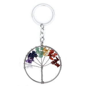 7 Chakra Quartz Natural Stone Tree