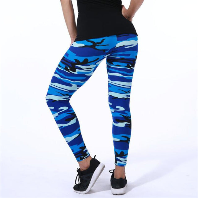 camuflagem impressão elasticidade leggings