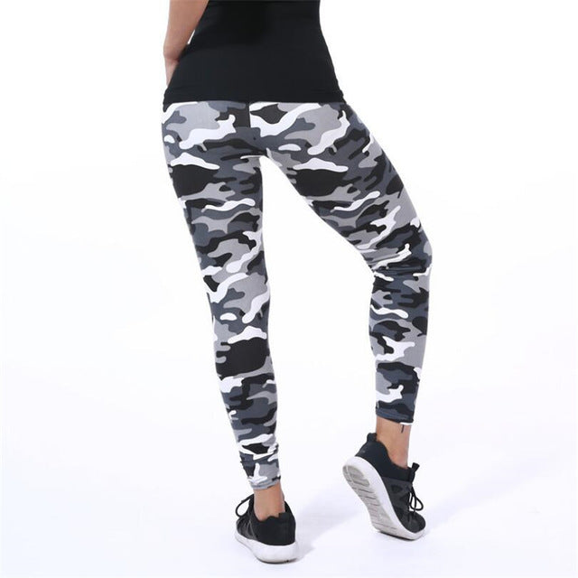 camuflagem impressão elasticidade leggings