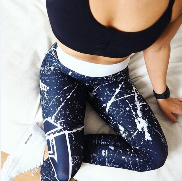 women leggings slim high waist elasticity leggings fitness printing le