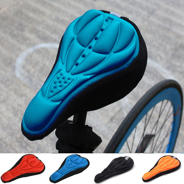 Bicycle Saddle 3D Soft Seat Cover Gel Silicone Cushion Cycling