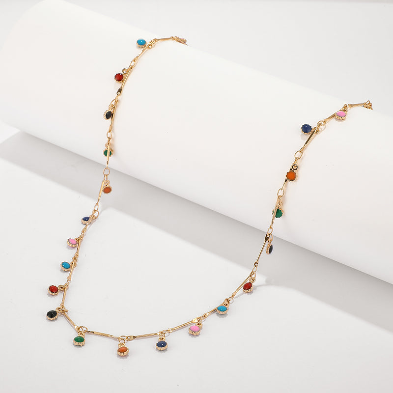 Charming Colorful Stone Chain