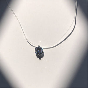 Choker Invisible Fish Line Crystal Necklace Pendants